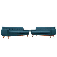 Modway EEI-1348-AZU Engage Loveseat and Sofa Set of 2 in Azure