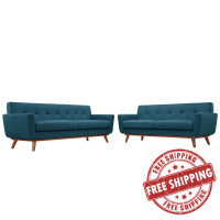 Modway EEI-1348-AZU Engage Loveseat and Sofa Set of 2 in Azure
