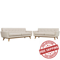 Modway EEI-1348-BEI Engage Loveseat and Sofa Set of 2