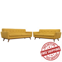 Modway EEI-1348-CIT Engage Loveseat and Sofa Set of 2 in Citrus