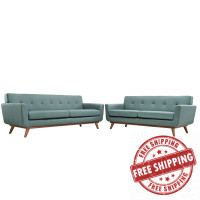 Modway EEI-1348-LAG Engage Loveseat and Sofa Set of 2 in Laguna