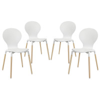 Modway EEI-1369-WHI Path Dining Chair Set of 4