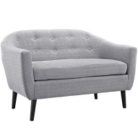 Modway EEI-1391-LGR Wit Loveseat in Light Gray