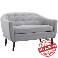 Modway EEI-1391-LGR Wit Loveseat in Light Gray