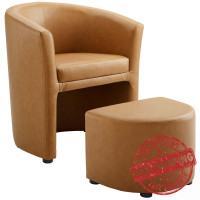 Modway EEI-1407-TAN Divulge Armchair and Ottoman