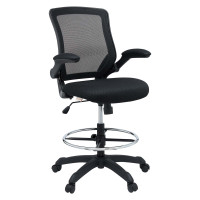 Modway EEI-1423-BLK Veer Drafting Stool in Black