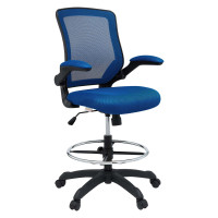 Modway EEI-1423-BLU Veer Drafting Stool in Blue
