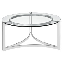 Modway EEI-1438-SLV Signet Stainless Steel Coffee Table in Silver