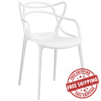 Modway EEI-1458-WHI Entangled Dining Armchair in White