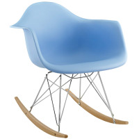 Modway EEI-147-BLU Rocker Lounge Chair in Blue