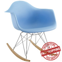 Modway EEI-147-BLU Rocker Lounge Chair in Blue