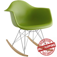Modway EEI-147-GRN Rocker Lounge Chair in Green