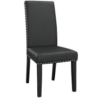 Modway EEI-1491-BLK Parcel Dining Vinyl Side Chair in Black