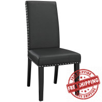 Modway EEI-1491-BLK Parcel Dining Vinyl Side Chair in Black