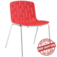 Modway EEI-1495-RED Trace Dining Side Chair in Red