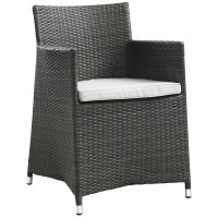 Modway EEI-1505-BRN-WHI Junction Outdoor Patio Armchair in Brown White
