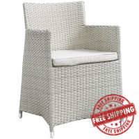 Modway EEI-1505-GRY-WHI Junction Outdoor Patio Armchair in Gray White