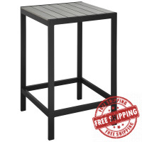 Modway EEI-1511-BRN-GRY Maine Outdoor Patio Bar Table in Brown Gray