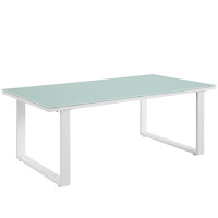 Modway EEI-1516-WHI-SET Fortuna Outdoor Patio Coffee Table in White