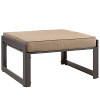 Modway EEI-1521-BRN-MOC Fortuna Outdoor Patio Ottoman in Brown Mocha