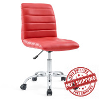 Modway EEI-1532-RED Ripple Mid Back Office Chair in Red