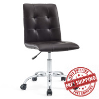 Modway EEI-1533-BRN Prim Mid Back Office Chair in Brown