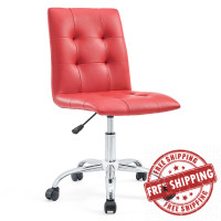 Modway EEI-1533-RED Prim Mid Back Office Chair in Red