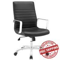 Modway EEI-1534-BLK Finesse Mid Back Office Chair in Black