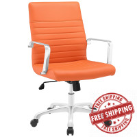 Modway EEI-1534-ORA Finesse Mid Back Office Chair in Orange