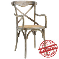 Modway EEI-1538-GRY Gear Dining Armchair in Gray