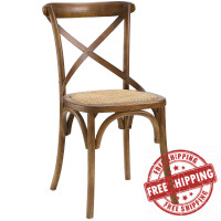 Modway EEI-1541-WAL Gear Dining Side Chair in Walnut