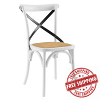 Modway EEI-1541-WHI-BLK White Black Gear Dining Side Chair