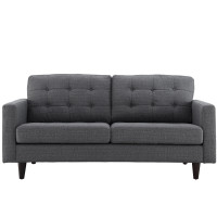 Modway EEI-1547-DOR Empress Loveseat in Gray