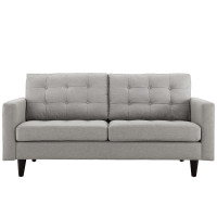 Modway EEI-1547-LGR Empress Loveseat in Light Gray