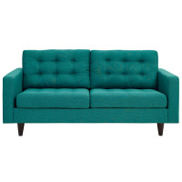Modway EEI-1547-TEA Empress Upholstered Loveseat Teal