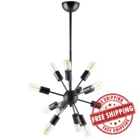 Modway EEI-1561 Spectrum Metal Chandelier in Black