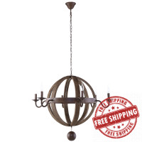 Modway EEI-1569 Catapult Chandelier in Antique Brass