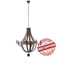 Modway EEI-1570 Ballista Chandelier in Antique Brass