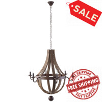 Modway EEI-1570 Ballista Chandelier in Antique Brass