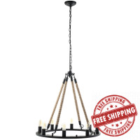 Modway EEI-1574 Encircle Chandelier in Black