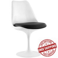 Modway EEI-1594-BLK Lippa Dining Vinyl Side Chair in Black