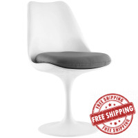 Modway EEI-1594-GRY Lippa Dining Vinyl Side Chair in Gray
