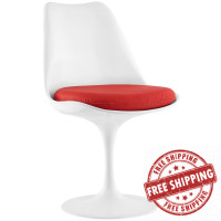 Modway EEI-1594-RED Lippa Dining Vinyl Side Chair in Red