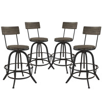 Modway EEI-1609-BRN-SET Procure 4 Piece Dining Set in Brown