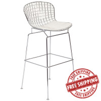 Modway EEI-162-WHI CAD Bar Stool in White