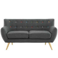 Modway EEI-1632-GRY Remark Loveseat in Gray