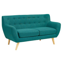 Modway EEI-1632-TEA Remark Upholstered Fabric Loveseat