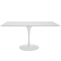 Modway EEI-1656-WHI Lippa 60" Rectangle Dining Table in White