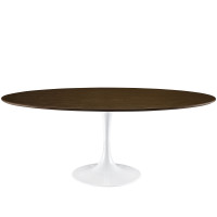 Modway EEI-1661-WAL Lippa 78" Wood Dining Table in Walnut