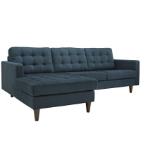 Modway EEI-1666-AZU Empress Left-Arm Sectional Sofa in Azure